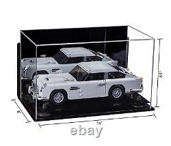 Versatile Acrylic Display Case -Box withBlack Risers Mirror & Wall Mount (A011)