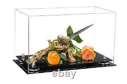 Versatile Clear Acrylic Display Case Box with Silver Risers 15x 8x9(A013)