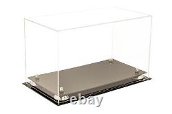 Versatile Clear Acrylic Display Case Box with Silver Risers 15x 8x9(A013)