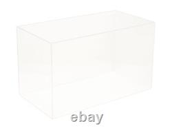 Versatile Clear Acrylic Display Case Box withBlack Risers 15x 8x 9(A013-BR)