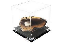 Versatile Deluxe Clear Acrylic Display Case Box with Silver Risers11x11x11(A001)