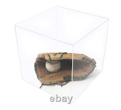 Versatile Deluxe Clear Acrylic Display Case Box with Silver Risers11x11x11(A001)