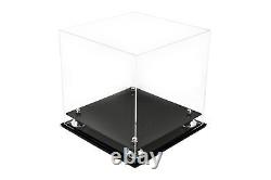 Versatile Deluxe Clear Acrylic Display Case Box with Silver Risers11x11x11(A001)