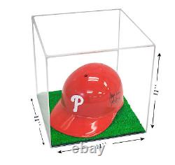 Versatile Deluxe Clear Acrylic Display Case -Box withTurf Bottom11x11x11 (A001)