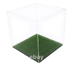 Versatile Deluxe Clear Acrylic Display Case -Box withTurf Bottom11x11x11 (A001)