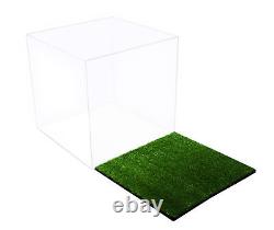 Versatile Deluxe Clear Acrylic Display Case -Box withTurf Bottom11x11x11 (A001)