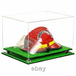 Versatile Display -Box with Clear Case, Silver Risers & Turf Base 18x14x12 (A014)
