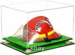 Versatile Display Case Box with Clear Case, Pink Risers and Turf Base (A014)