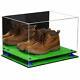 Versatile Display Case-Box with Mirror Case, Navy Blue Risers and Turf Base (A014)