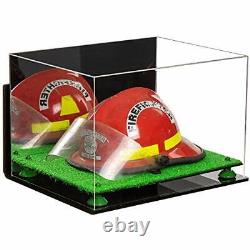 Versatile Display Case-Box with Mirror, Green Risers, Wall Mount & Turf Base (A014)