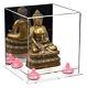 Versatile Display Case-Box with Mirror, Pink Risers & Clear Base (A015)