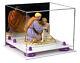 Versatile Display Case-Box with Mirror, Purple Risers & White Base (A006)