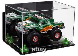 Versatile Display Case-Box with Mirror, Wall Mount, Green Risers & Clear Base (A004)