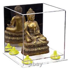Versatile Display Case -Box with Mirror, Yellow Risers & Clear Base (A015)