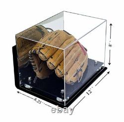 Versatile Display Case-Rectangle Box with Silver Risers Mirror & Wall Mount (A004)