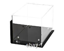 Versatile Display Case-Rectangle Box with Silver Risers Mirror & Wall Mount (A004)