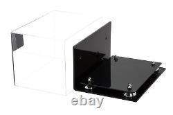 Versatile Display Case-Rectangle Box with Silver Risers Mirror & Wall Mount (A004)