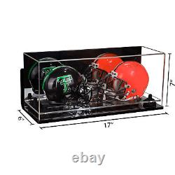 Versatile Display -Rectangle Box with Mirror, Black Risers, Wall Mount & Clear(A019)