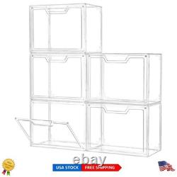 Versatile Stackable Acrylic Display Cases 5-Pack for Handbags & Collectibles