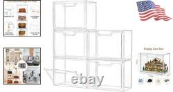 Versatile Stackable Acrylic Display Cases 5-Pack for Handbags & Collectibles
