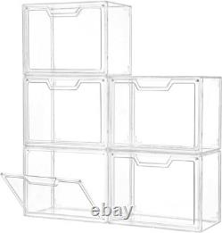 Versatile Stackable Acrylic Display Cases 5-Pack for Handbags & Collectibles