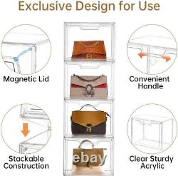 Versatile Stackable Acrylic Display Cases 5-Pack for Handbags & Collectibles Versatile Stackable Acrylic Display Cases 5-Pack for Handbags & Collectibles