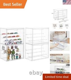 Versatile Stackable Acrylic Display Cases with 360-Degree View for Collectibles