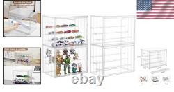 Versatile Stackable Acrylic Display Cases with 360-Degree View for Collectibles