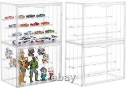 Versatile Stackable Acrylic Display Cases with 360-Degree View for Collectibles