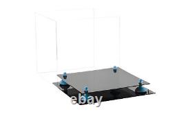 VersatileDeluxeClearAcrylic Display Case -BoxwithBlue Risers11 x11 x11(A001-BLR)