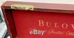 Very Rare Vintage Bulova 6 Watch Display Case Box
