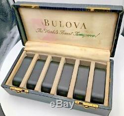 Very Rare Vintage Bulova 6 Watch Display Case Box