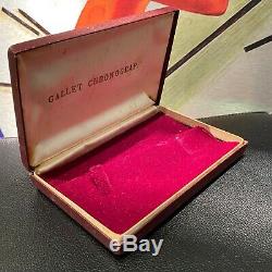 Very Rare Vintage Gallet Chronograph Watch Display Box Case Unusual Design L@@@k