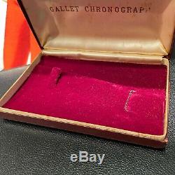 Very Rare Vintage Gallet Chronograph Watch Display Box Case Unusual Design L@@@k