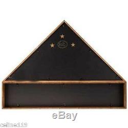 Veteran Flag Display Case Oak American Military Display Box Funeral Burial Flag