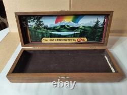 Vintage 1988 Case XX Empty Wood Display Box for Rainbow Knife Set NO KNIVES