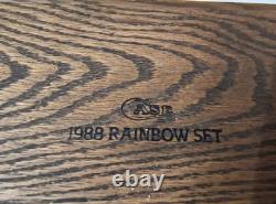 Vintage 1988 Case XX Empty Wood Display Box for Rainbow Knife Set NO KNIVES