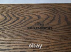 Vintage 1988 Case XX Empty Wood Display Box for Rainbow Knife Set NO KNIVES