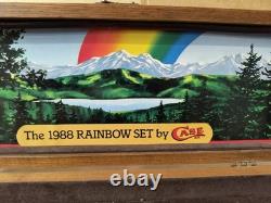 Vintage 1988 Case XX Empty Wood Display Box for Rainbow Knife Set NO KNIVES