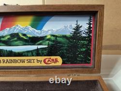 Vintage 1988 Case XX Empty Wood Display Box for Rainbow Knife Set NO KNIVES