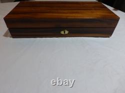 Vintage Antique Wooden Pistol Handmade Display Case. 16x8x4, Green Velvet