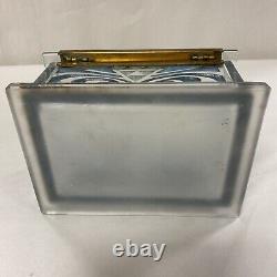 Vintage Art Deco Etched Glass Hinged Cigar Cigarette Box Display Case