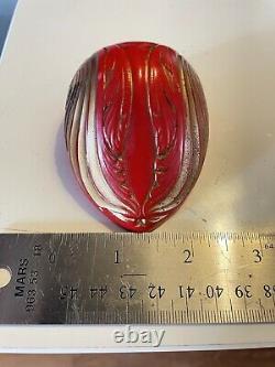 Vintage Art Deco Red Gold Celluloid Presentation Ring Box
