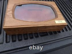 Vintage CASE XX Wood Glass Display Box STAG 1980 75th Anniversary Canoe Set