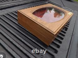Vintage CASE XX Wood Glass Display Box STAG 1980 75th Anniversary Canoe Set