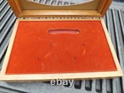 Vintage CASE XX Wood Glass Display Box STAG 1980 75th Anniversary Canoe Set