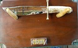 Vintage Case Bowie Knife XX 1836. MINT IN BOX NOS With Display Plaque, Box