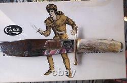 Vintage Case Bowie Knife XX 1836. MINT IN BOX NOS With Display Plaque, Box