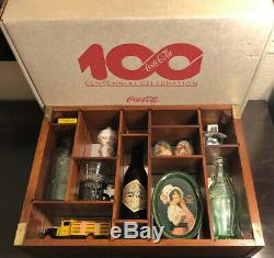 Vintage Coca-Cola 100th Centennial Celebration Wood Display Case WithBox NOS