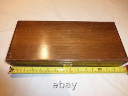 Vintage Colt Wooden Pistol Locking Display Case. 15x7x3, Red Velvet withKey
